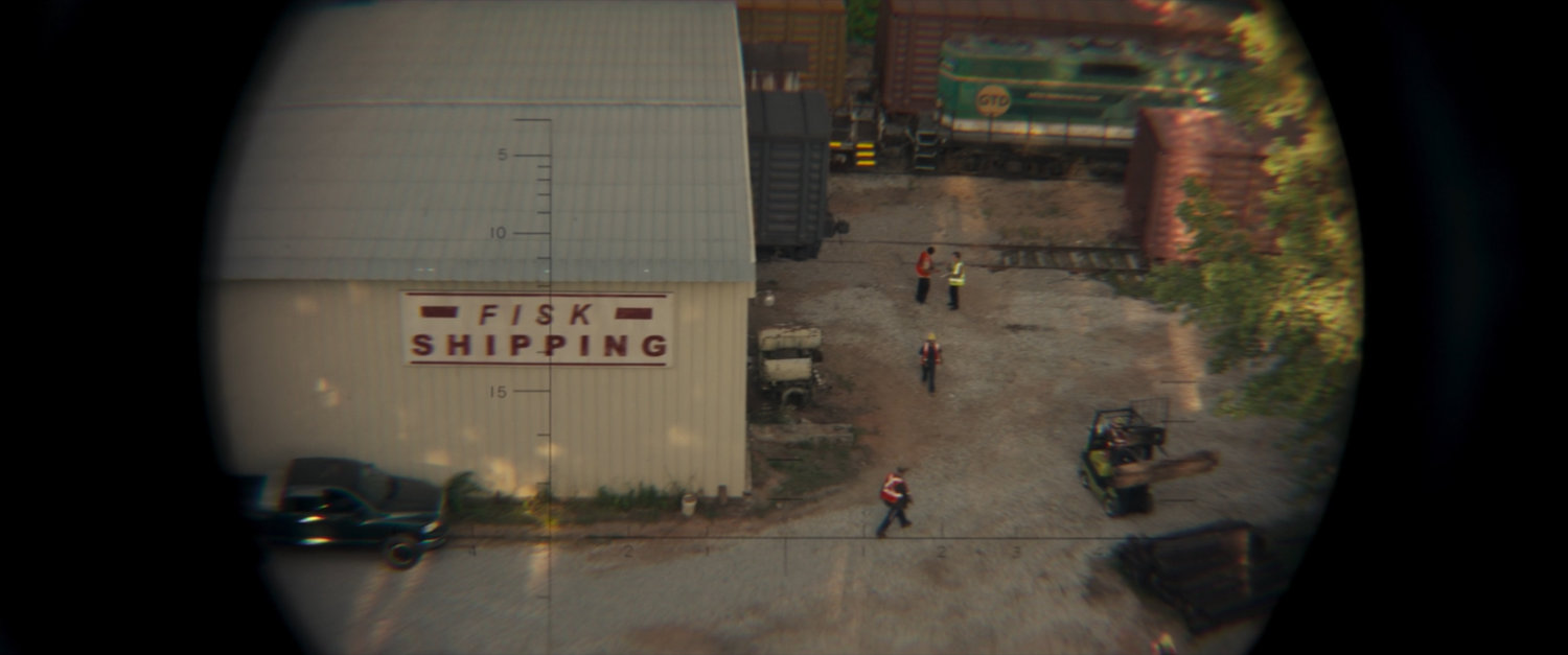 High angle view of Fisk Shipping depot.