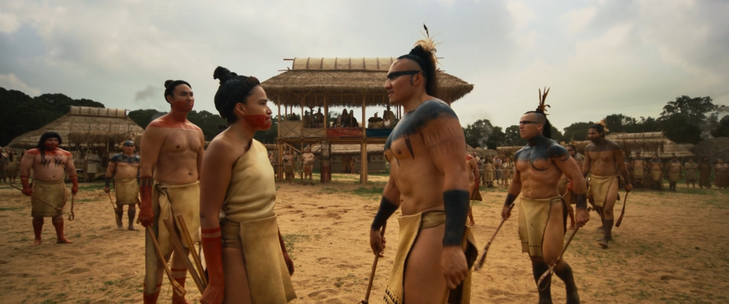 Lowak confronts her opposite during a Choctaw stickball game, Alabama, 1200AD.