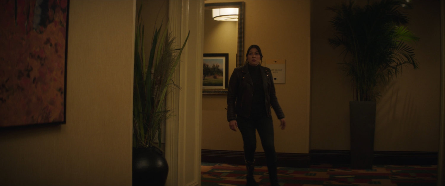 Maya in a hallway of the Choctaw Casino in Tamaha.