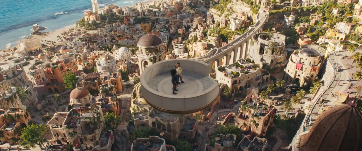 Aerial view of city on Aladna.