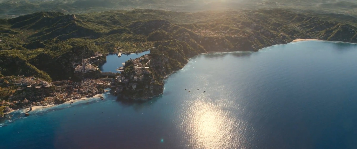 Aerial view of Aladna coast.