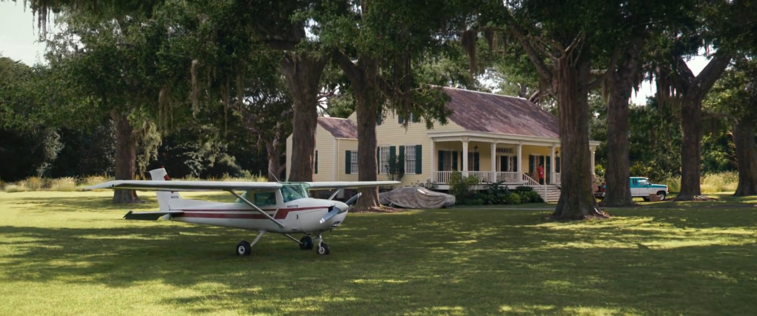 Plane parked outside of Maria Rambeau's house.