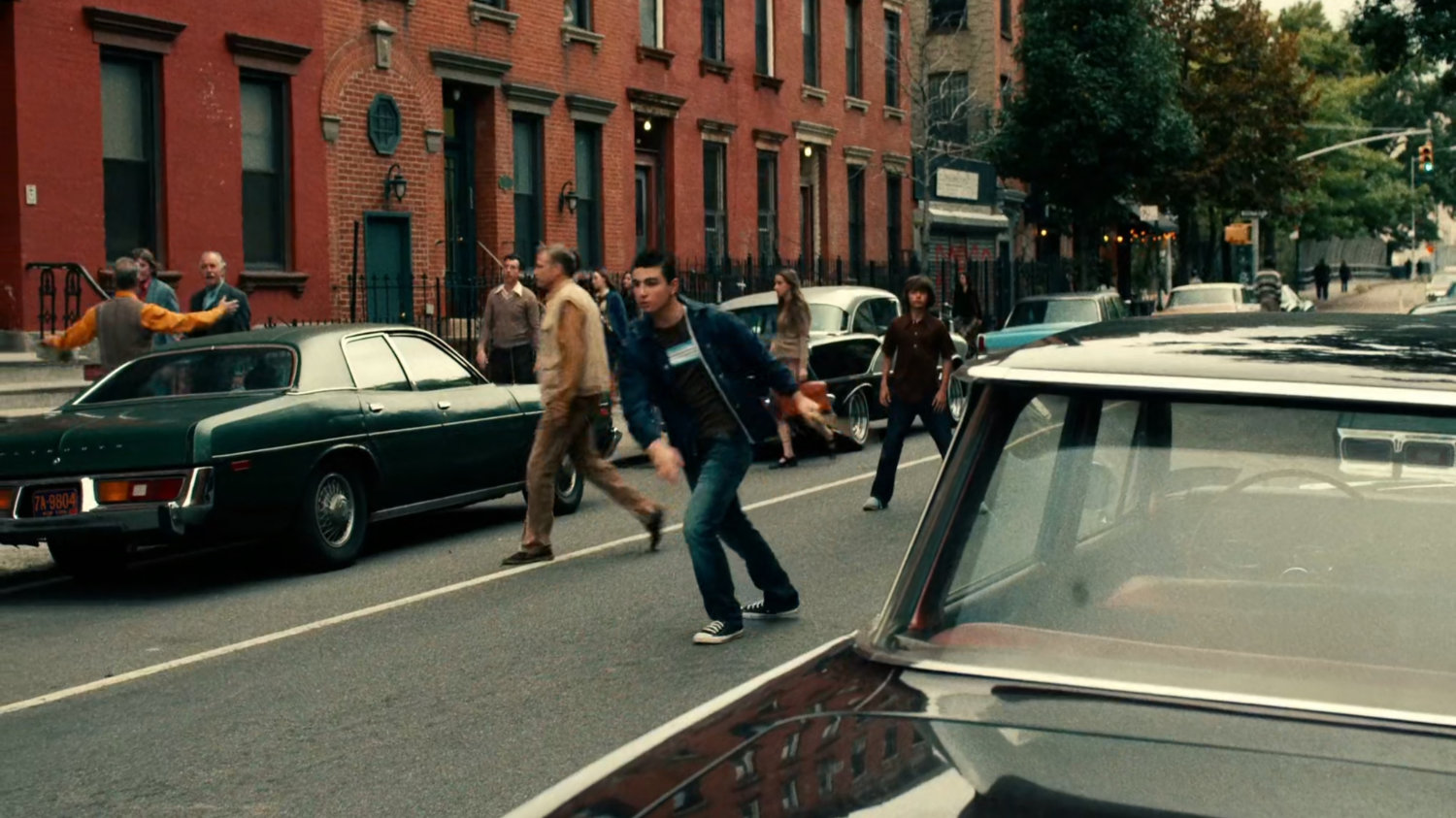 Kids play in the street of a Hell's Kitchen neighborhood circa 1971.