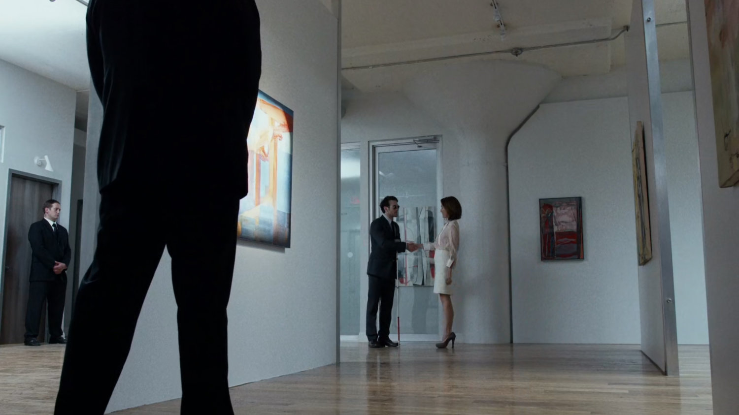 Vanessa greets Matt inside of Scene Contempo Galleries.