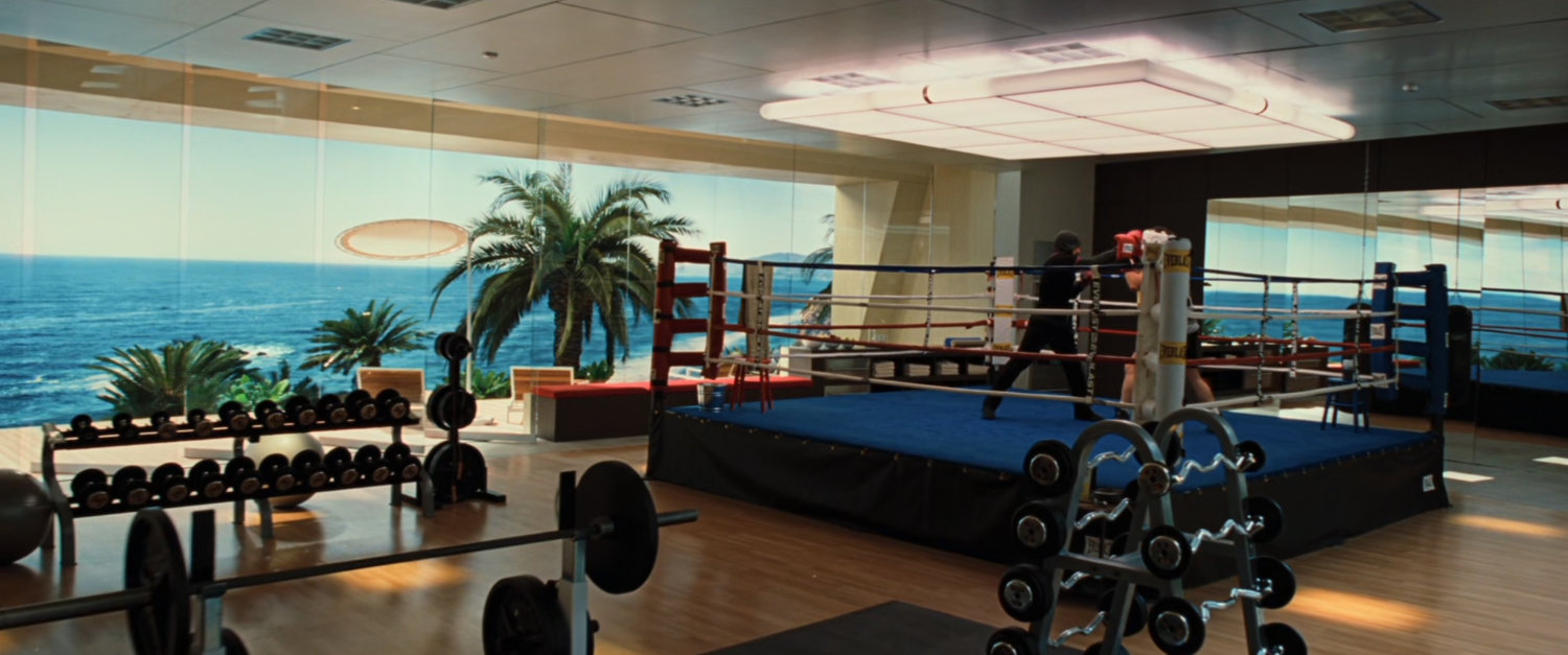 The gym inside of Tony Stark's house.