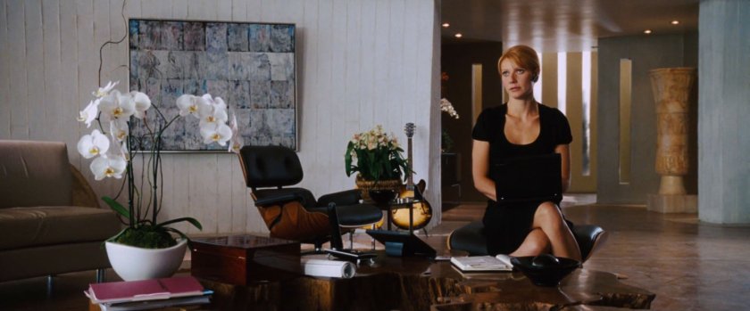 Pepper Potts inside of Tony Stark's house.