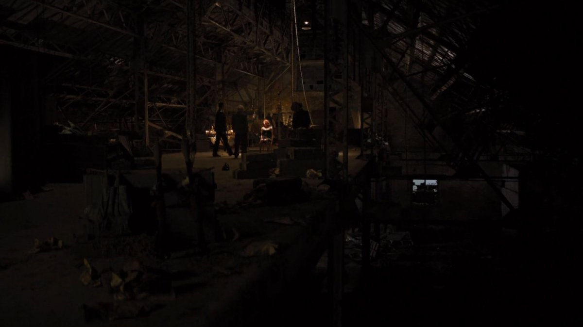 Interior of old factory building in Russia.