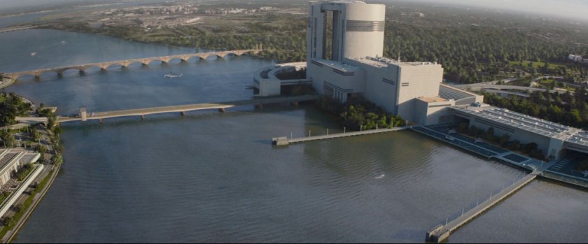 Aerial view of the Triskelion.