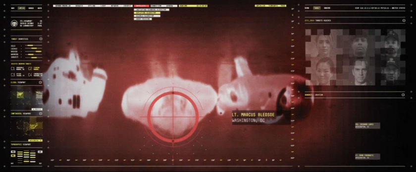 In universe satellite view of The Pentagon, marking project Insight targets.