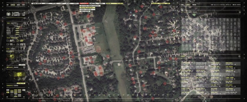 In universe satellite view of Ellicott City, marking project Insight targets.