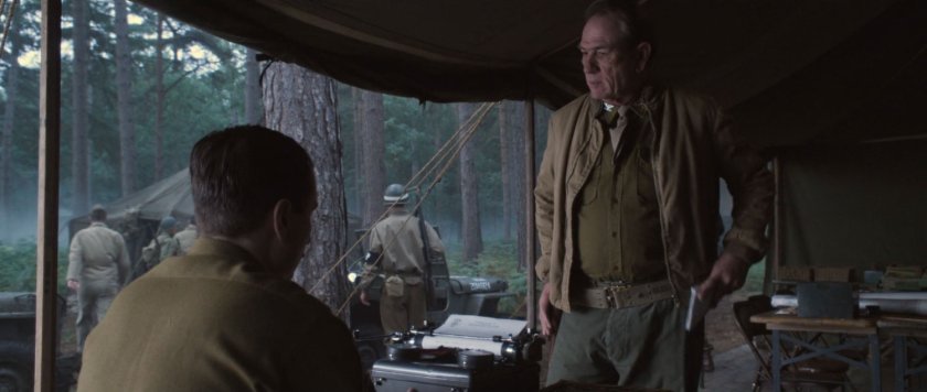 General Phillips in a bivouac in the Italian woods.