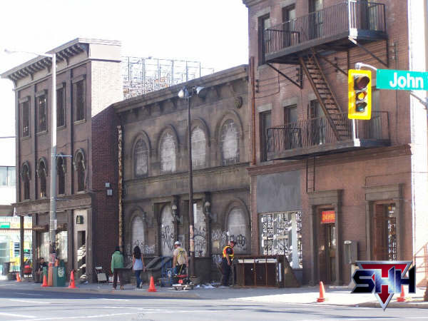 Behind the scenes image of Harlem street location in Toronto.