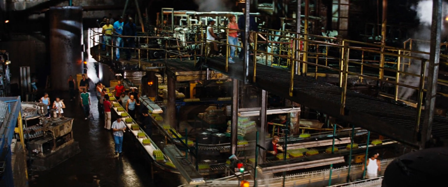 The interior of a bottling plant in Rio De Janeiro.