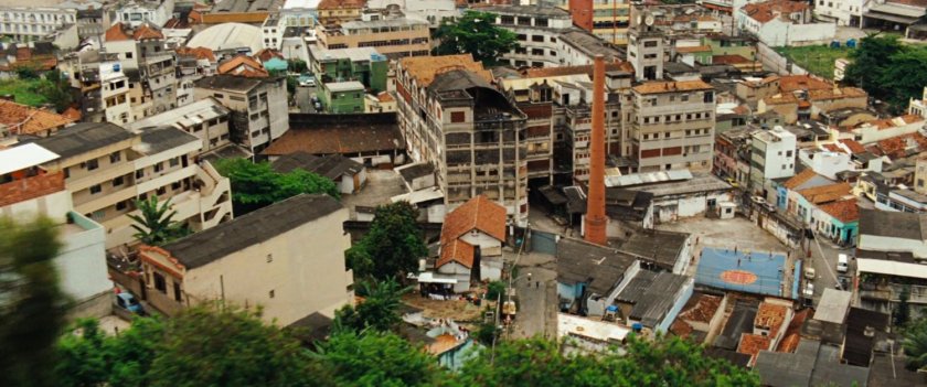 An aerial view of a bottling plant in Rio De Janeiro.