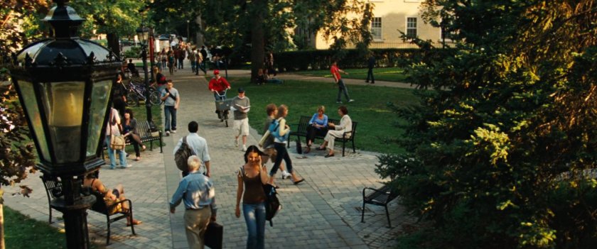 Campus quad with students at Culver University.
