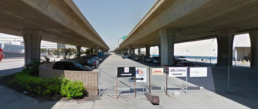 Google street view of filming location near Los Angeles airport.