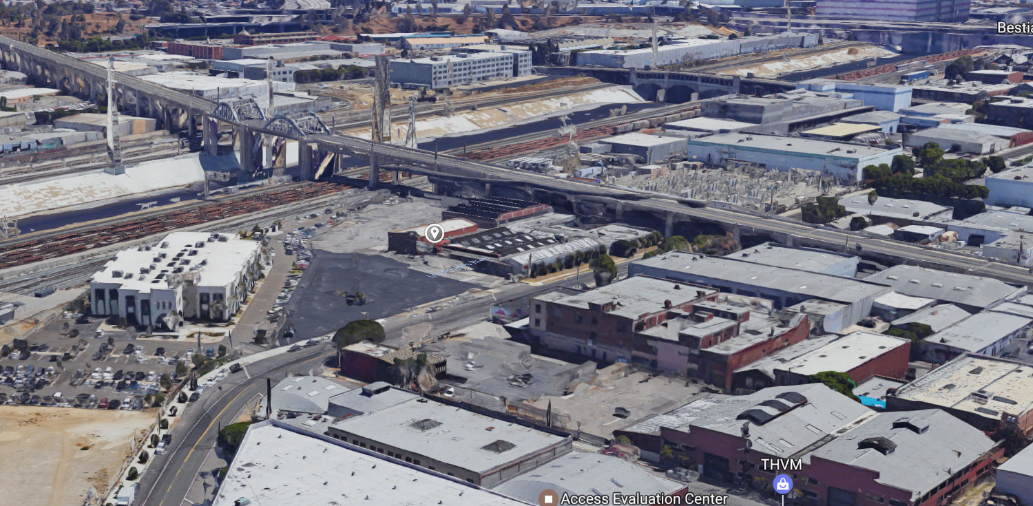 Google Maps aerial view of filming location.