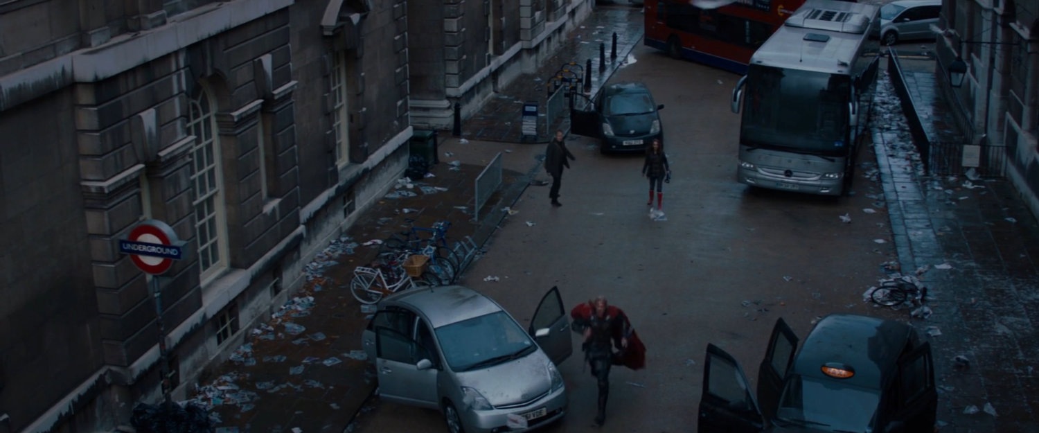 Thor runs between two buildings at University of Greenwich.