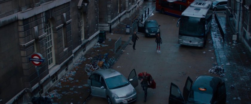Thor runs between two buildings at University of Greenwich.