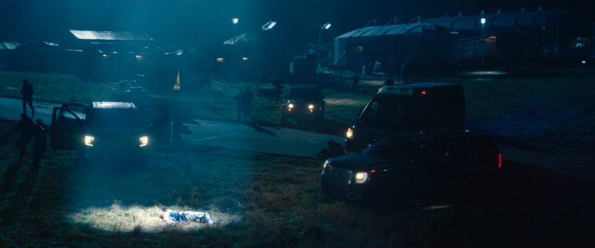 Nighttime view of SWORD encampment.