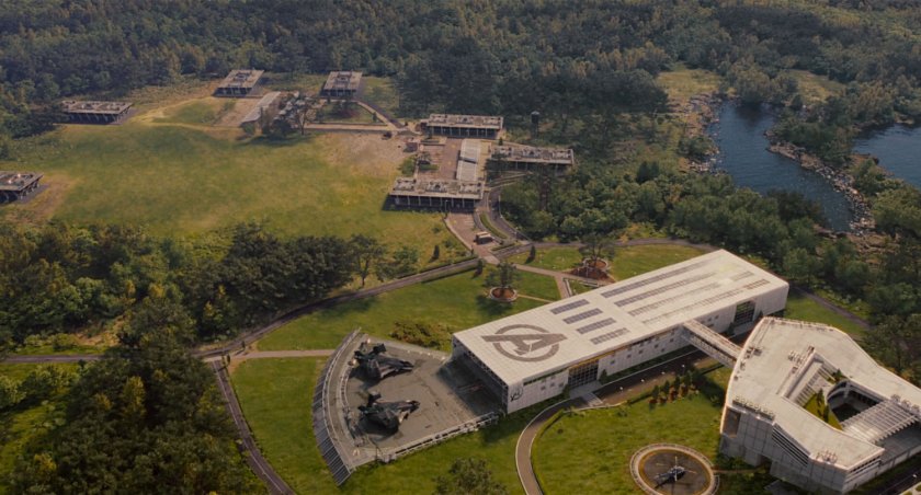 Aerial view of Avengers Facility from Ant-Man.