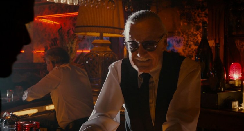 Stan Lee's cameo in a smokey Jazz club.
