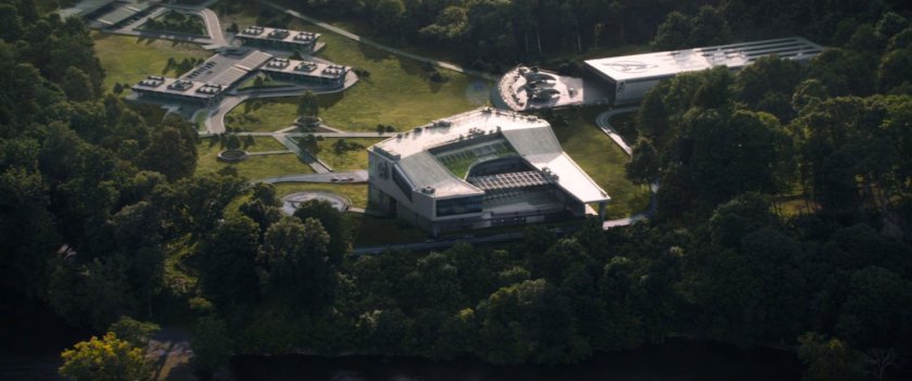 Aerial view of the Avengers Facility.