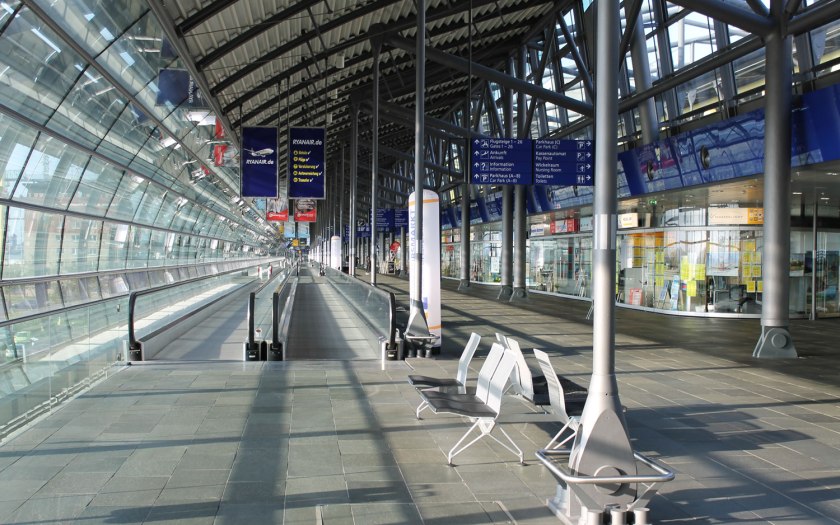 Google Street View of Leipzig/Halle Airport terminal.