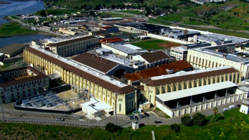 Aerial view of "Iron Heights" prison from the CW's The Flash.