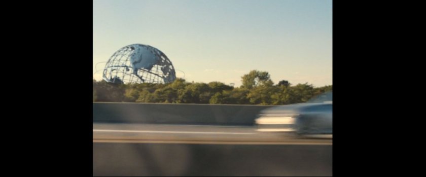 Vie of Unisphere from Long Island Expressway.