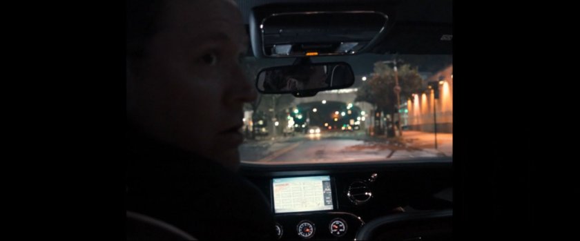 POV of New York street from inside car.