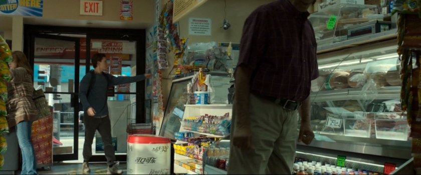 Peter Parker inside Delmar's bodega.
