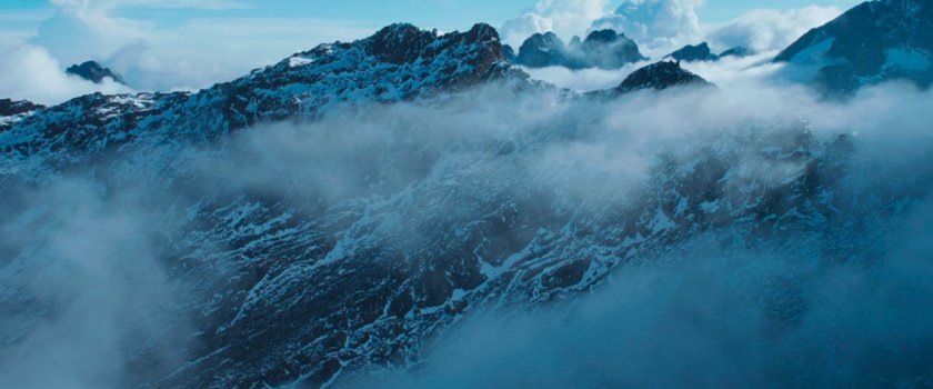 The snow peaked mountains of Jabariland.