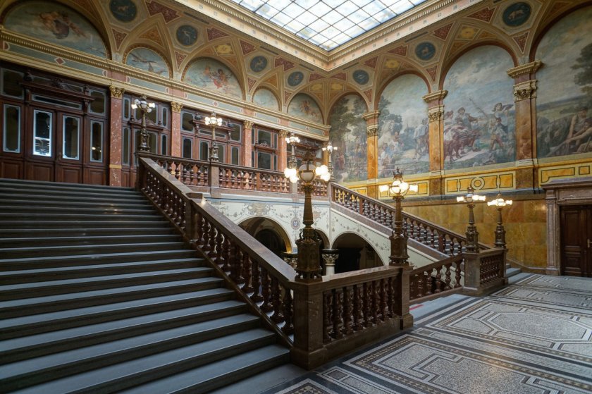 Behind the scenes interior of "Russian Hotel" in Prague.