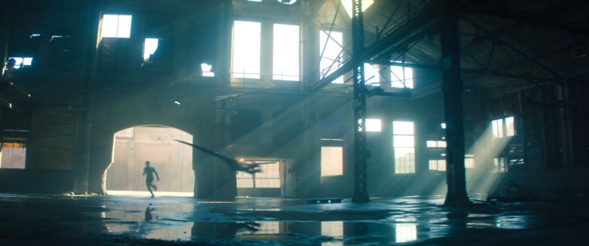 Interior of abandoned warehouse in Munich, Germany.