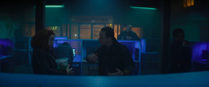 Interior of cybercafe at safehouse in Munich.