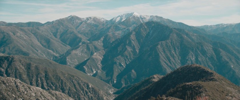 Aerial view of mountains.