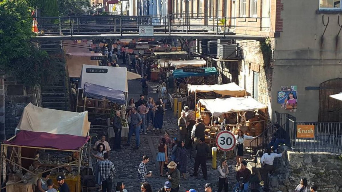 Behind the scenes shot of cut scene taking place in Argentina.