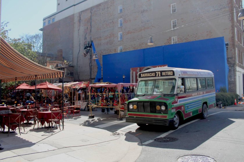 Behind the scenes shot of cut scene taking place in Argentina.