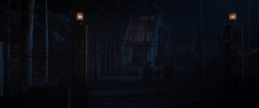 Gated exterior of Ghost's hideout.