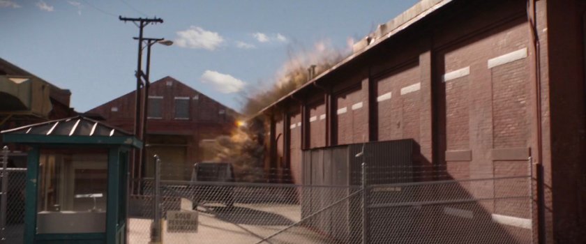 Exterior of Argentinian warehouse.