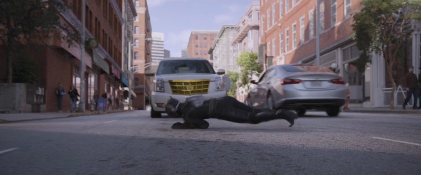 Hope rolls to a stop in the middle of a street.