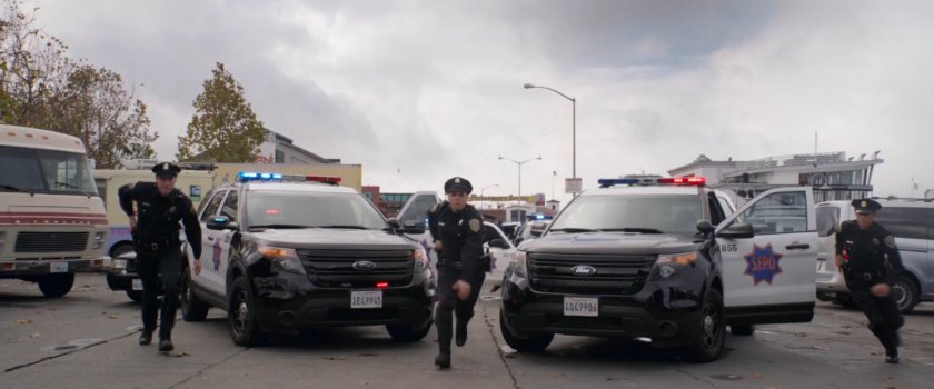 The police arrive at the Embarcadero.