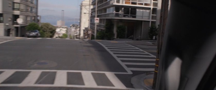 POV of hilly San Francisco street.