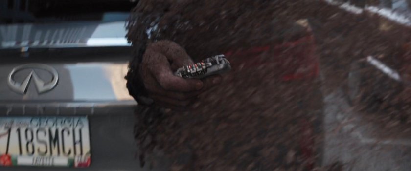 Nick Fury begins to turn to ash.