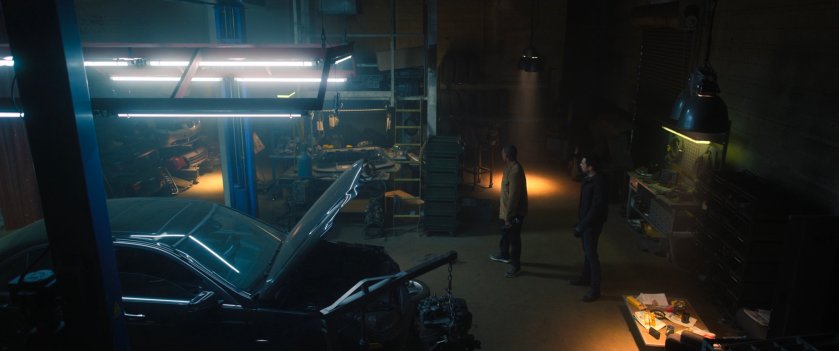Bucky and Sam inside Zemo's warehouse.