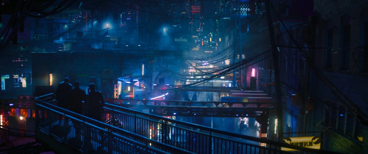 High angle view of low-town in Madripoor.