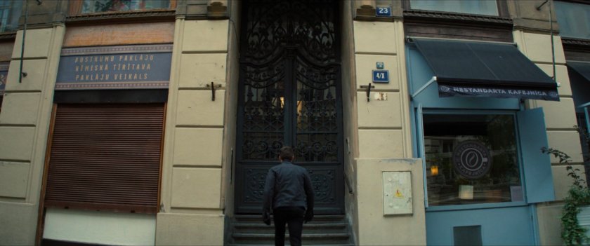 Exterior of an apartment complex in Riga.