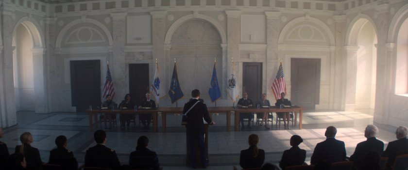 John Walker stands before a Senate committee.