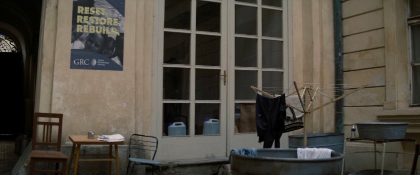 Abandoned courtyard of Flag Smasher camp.